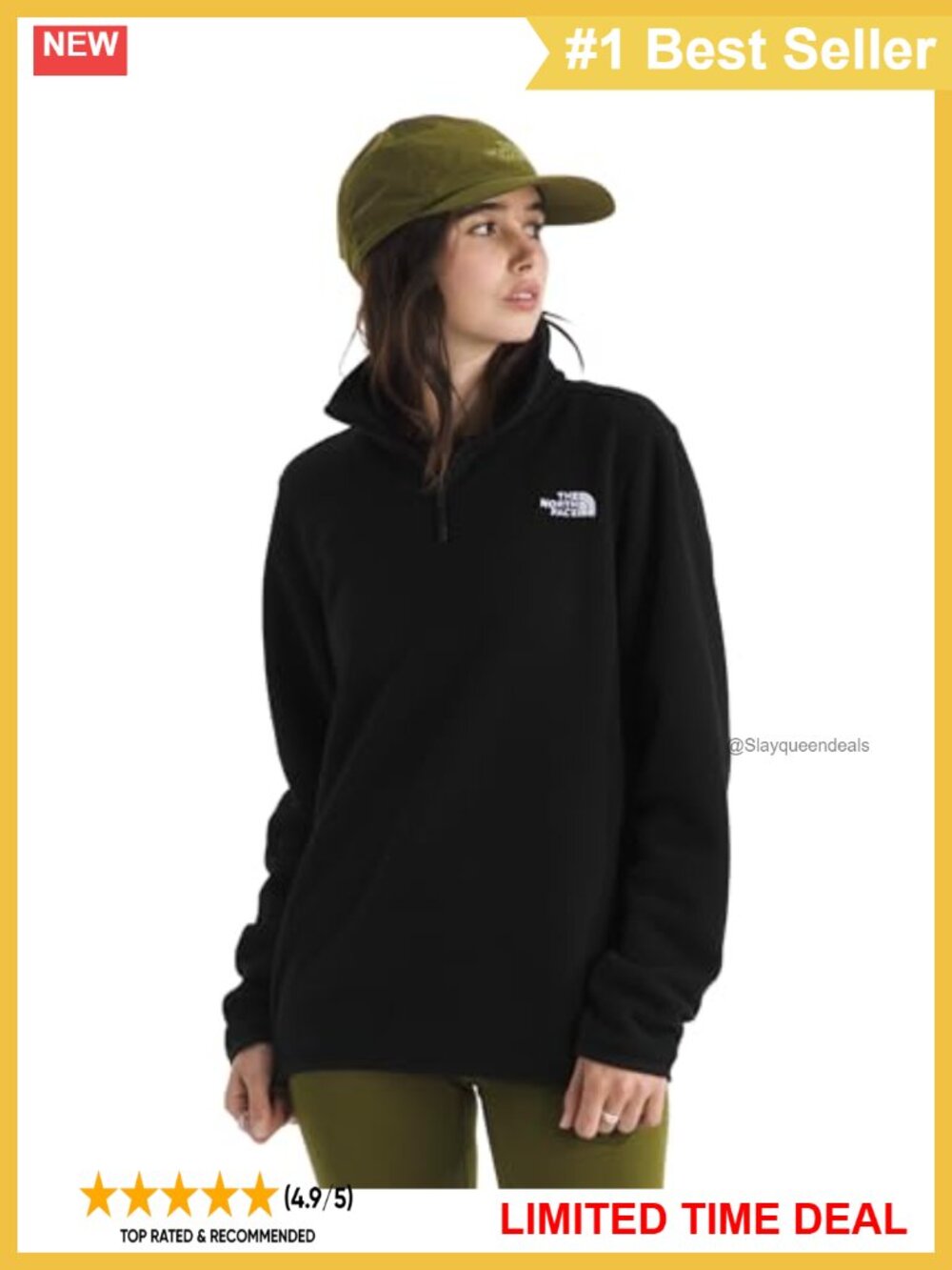 Recycled Polyester Fleece Quarter Zip Pullover Jacket